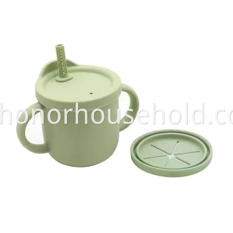 Dostosowany miękki BPA darmowe ekologiczne łapanie przekąsek Grade Food Grade Toddler Baby Silikon Sippy Snack Cup z pokrywką